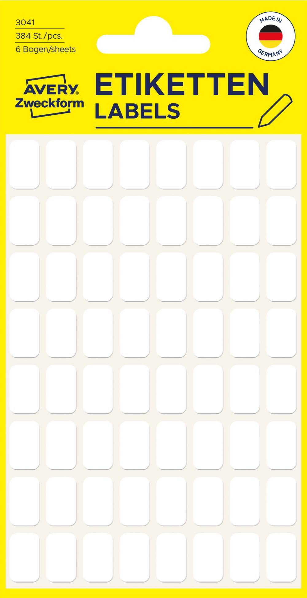 Etikete papirne bele za označevanje Avery Zweckform 3041, 13 x 8 mm