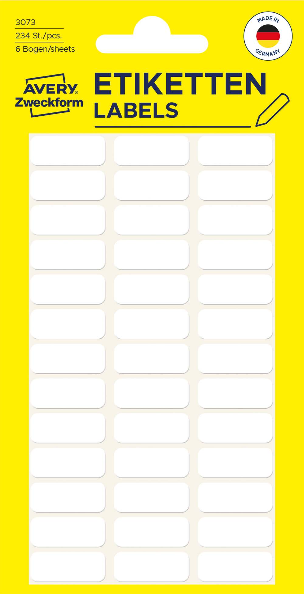 Etikete papirne bele za označevanje Avery Zweckform 3073, 20 x 8 mm