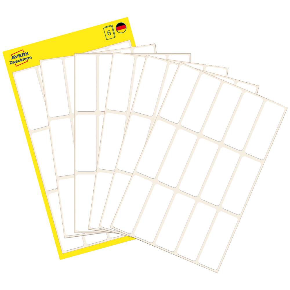 Etikete papirne bele za označevanje Avery Zweckform 3076, 38 x 14 mm
