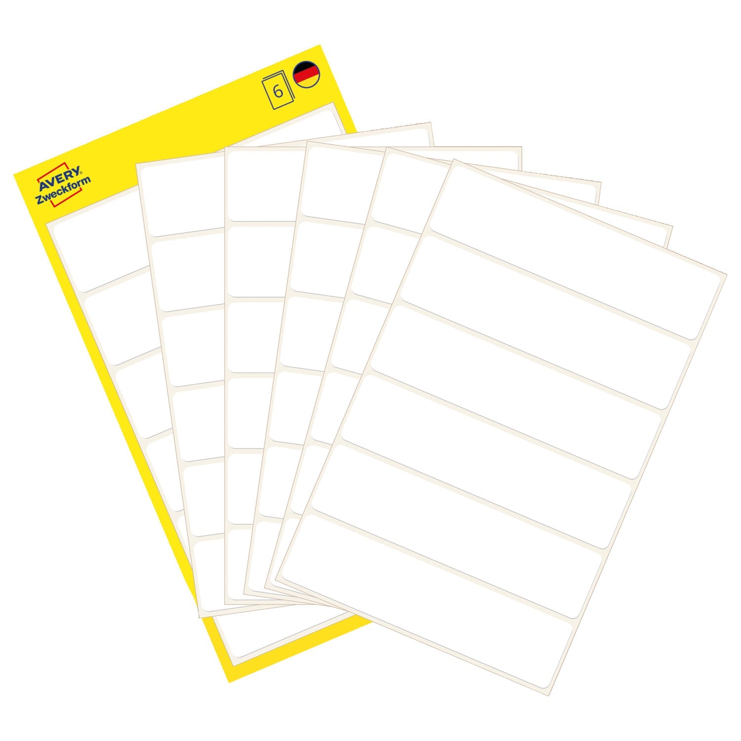 Etikete papirne bele za označevanje Avery Zweckform 3080, 76 x 19 mm