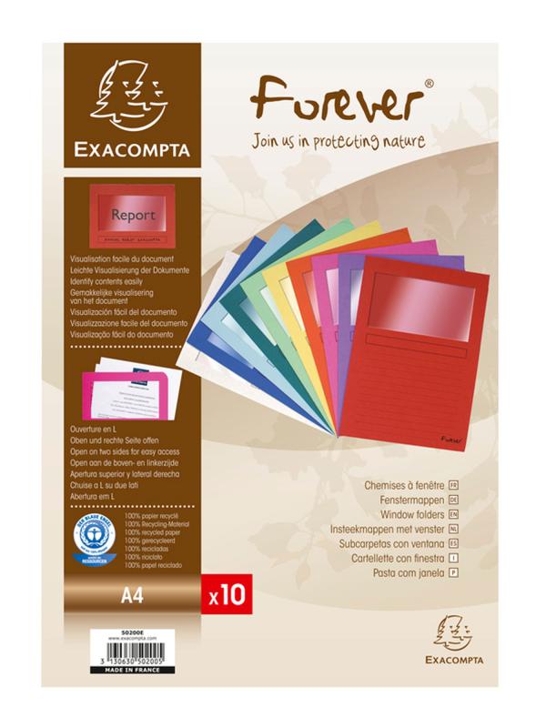 Mapa A4 L z okencem 50200E, sortirane barve