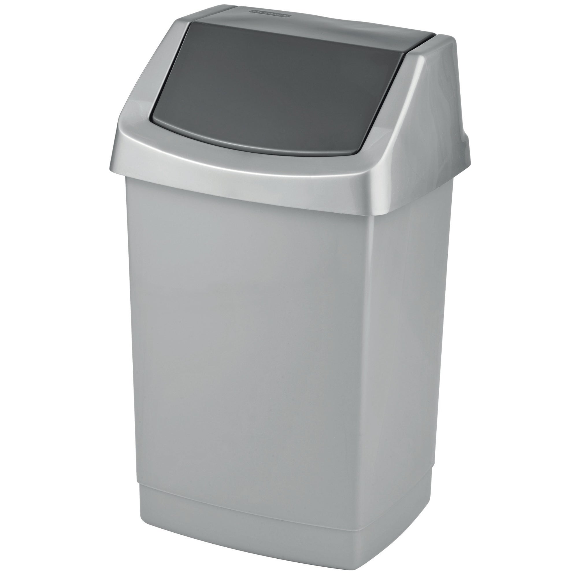 Koš za smeti Curver 4045-591 Click-it, 50 l, nihajni pokrov, siv