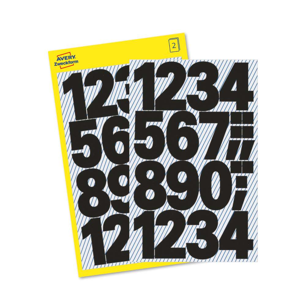 Etikete številke Avery Zweckform, 25 mm