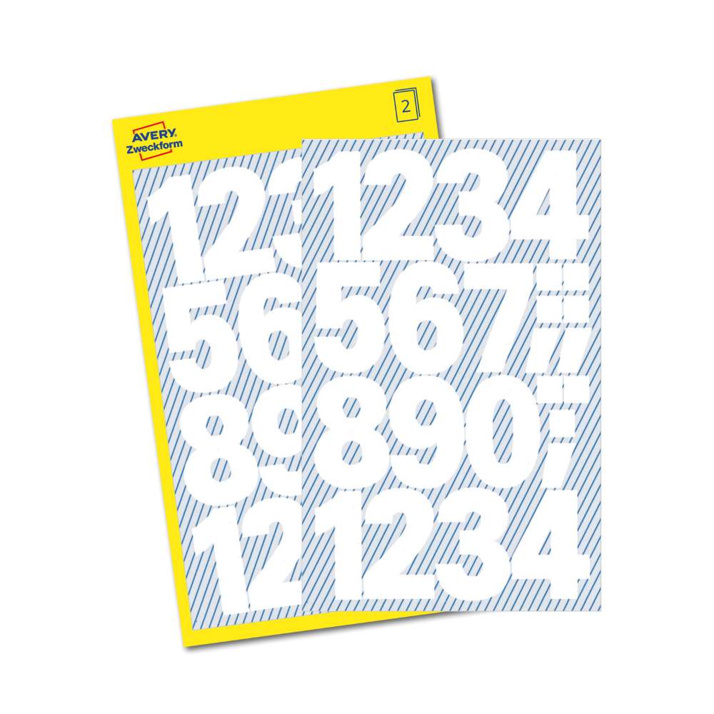 Etikete številke Avery Zweckform, 25 mm