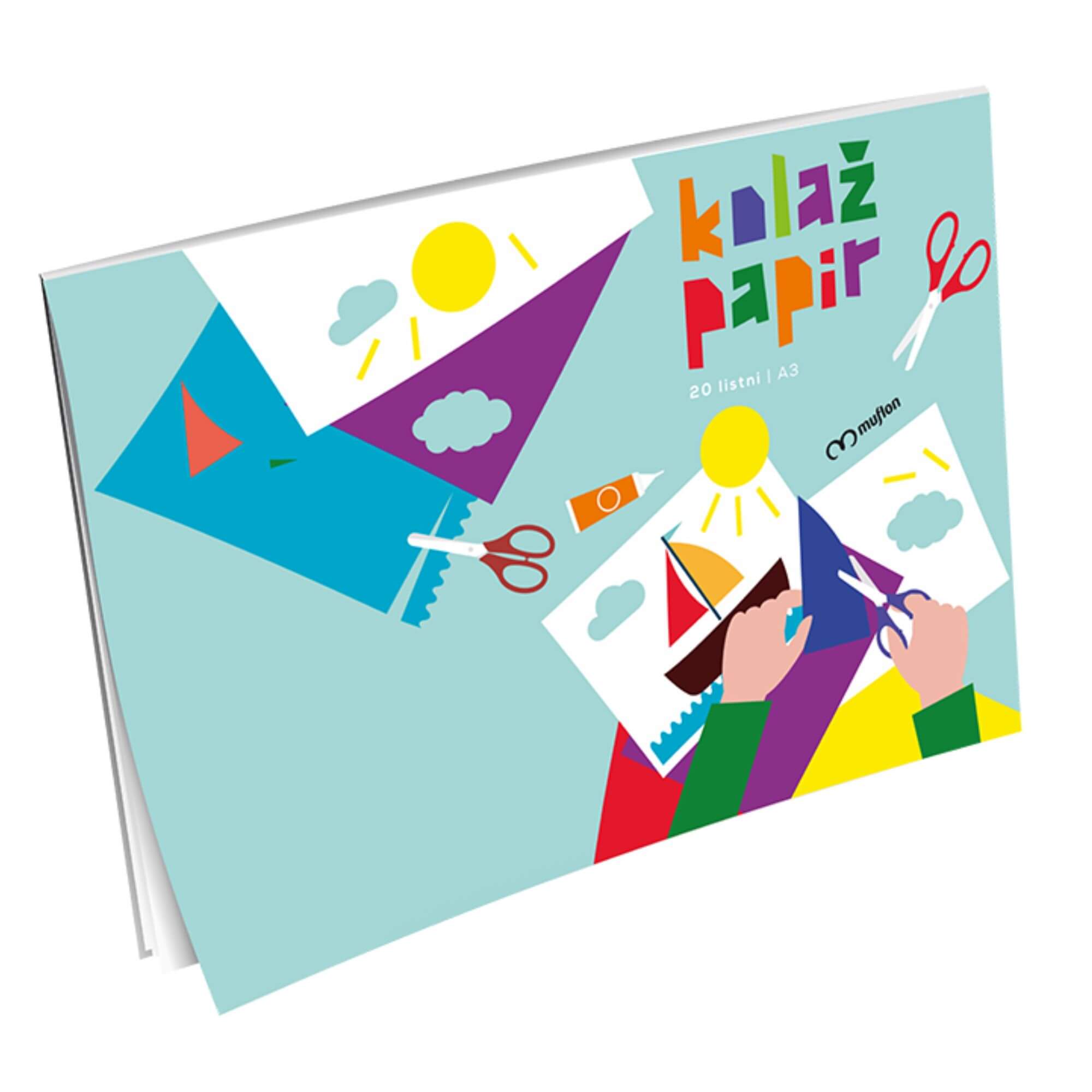 Papir kolaž Muflon A3/A4 775117/775118, 20 listov