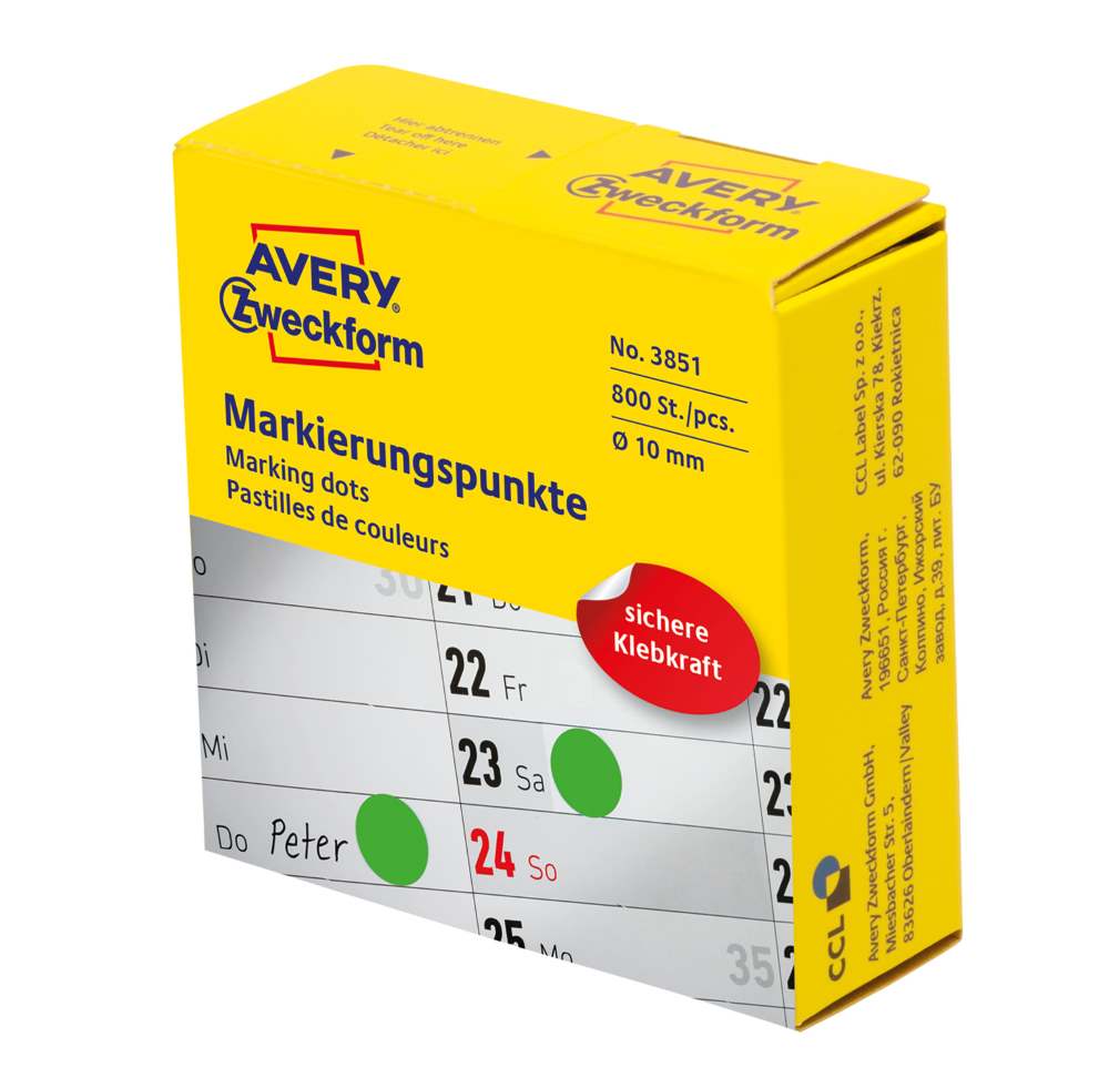 Etikete papirne okrogle markirne Avery Zweckform, na kolutu