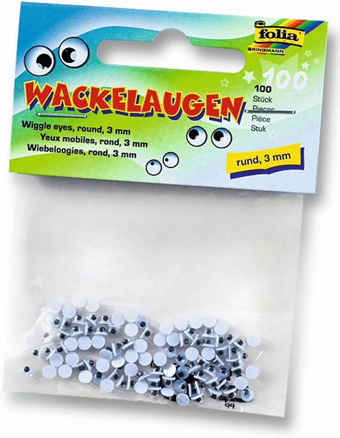 Oko dekorativno gibljivo Folia, okroglo/ovalno, 100/1