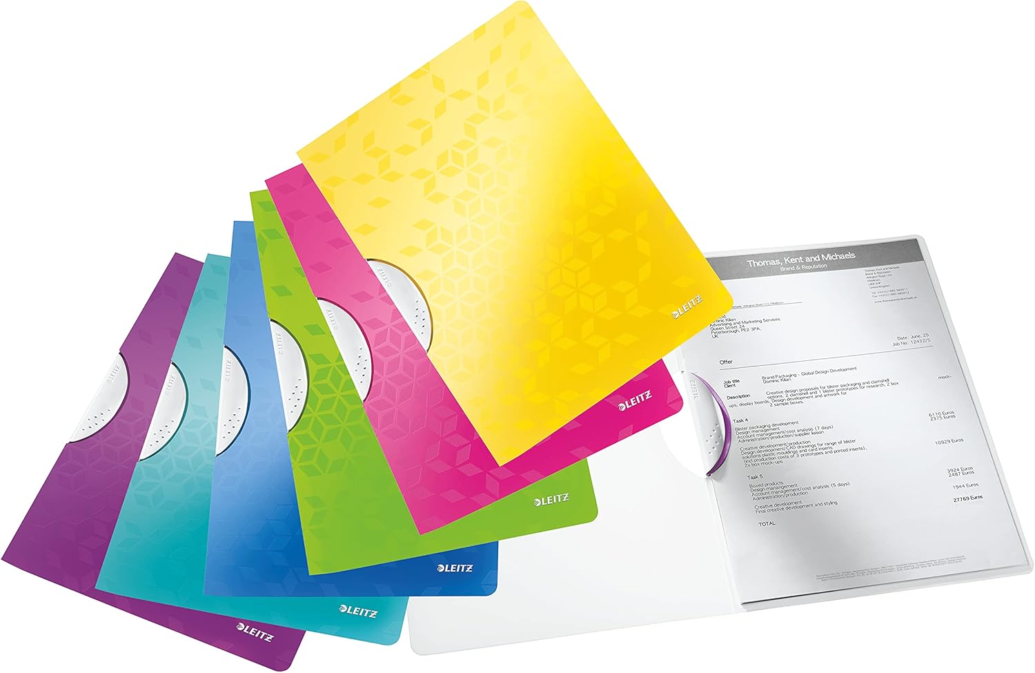 Mapa clip A4 Leitz Wow ColorClip