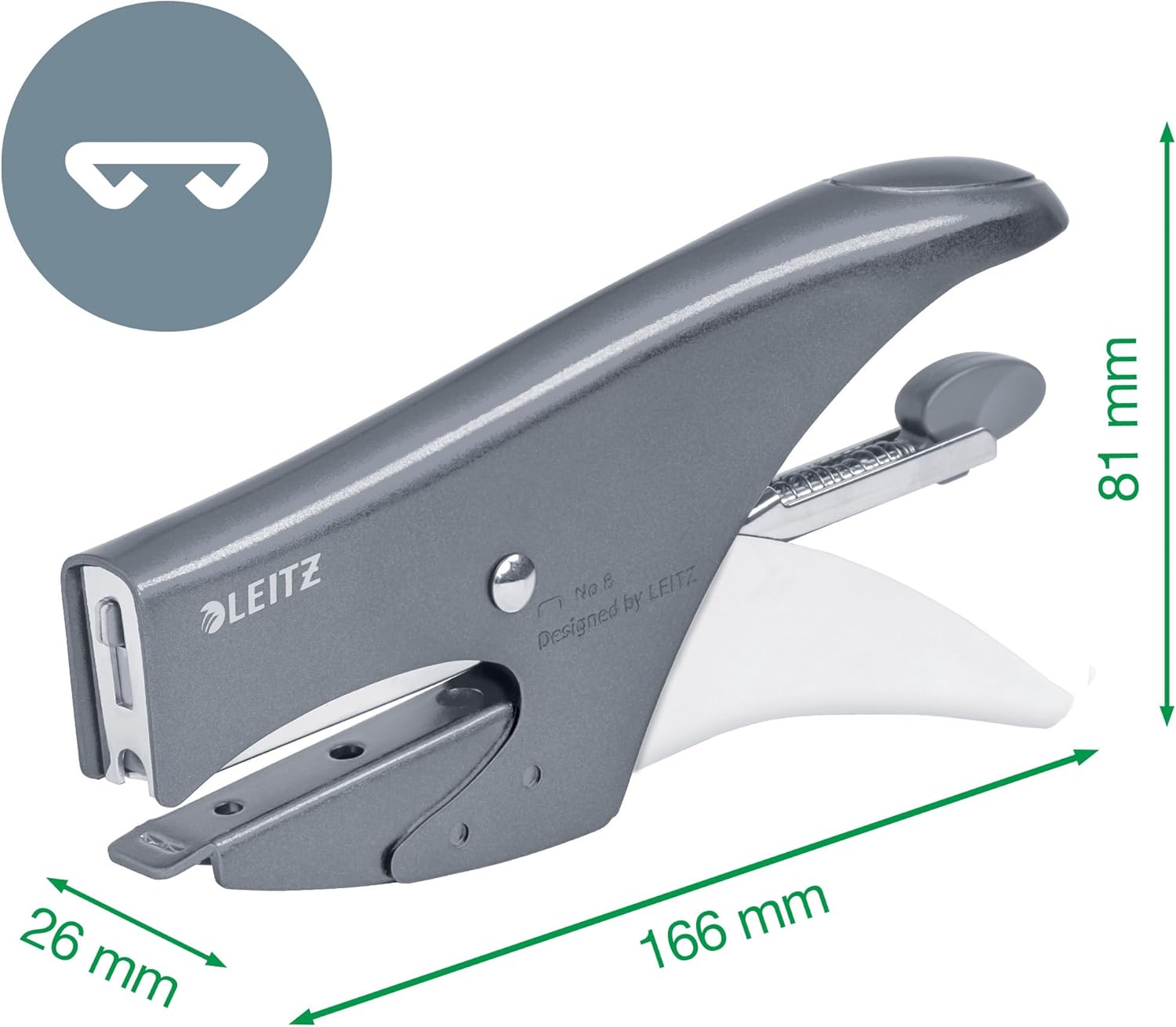 Spenjač klešče Leitz Wow No.8, 15l