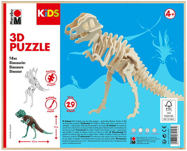 Marabu KiDS 3D Puzzle T-Rex dinozaver