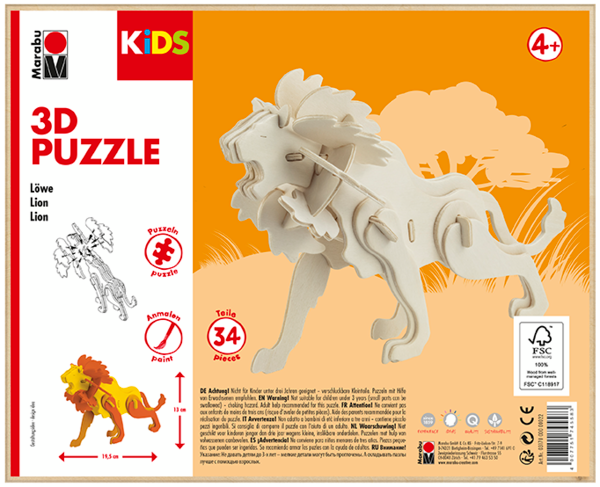 Marabu KiDS 3D Puzzle Lev