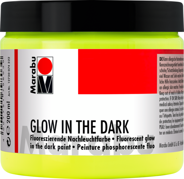 Barva Marabu Glow in the Dark, rumena 322, 200ml