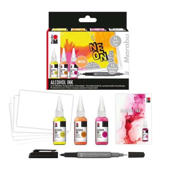 Črnilo Marabu Alcohol Ink, na alkoholni osnovi, seti