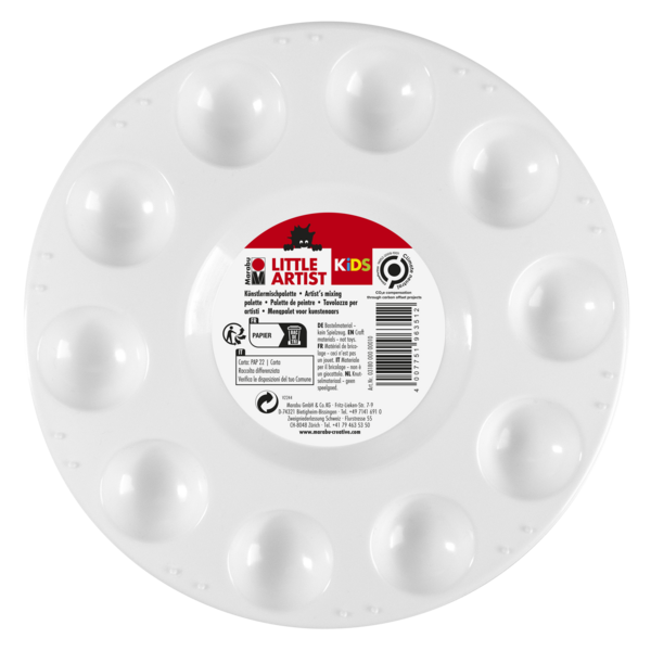Paleta slikarska Marabu KiDS, bela