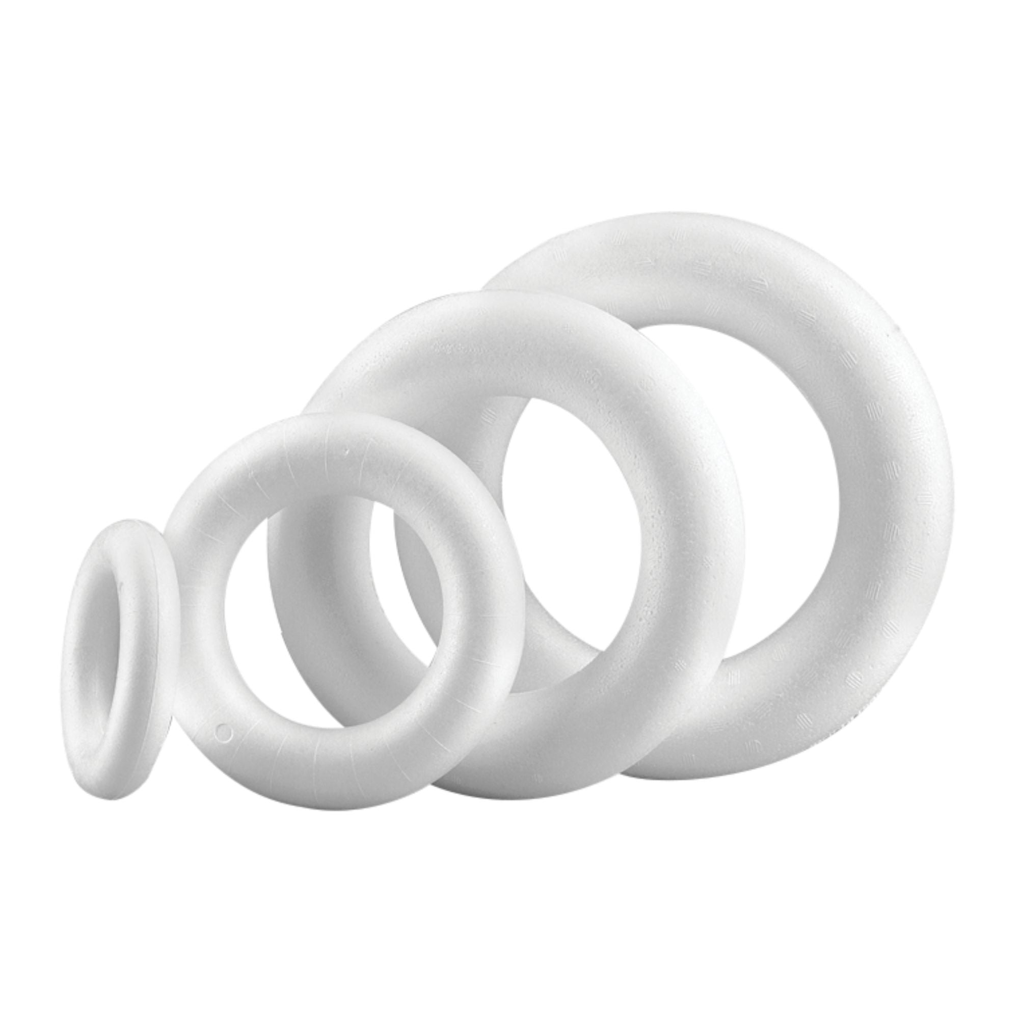 Dekorativni venec HobbyGros, stiropor, 25 cm, natur