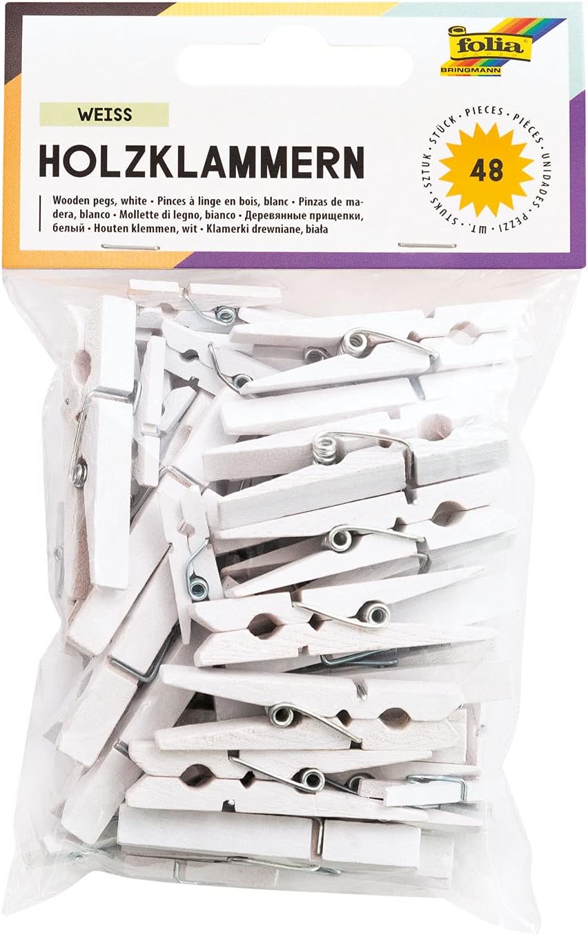 Ščipalke lesene Folia, 3 velikosti, 48/1