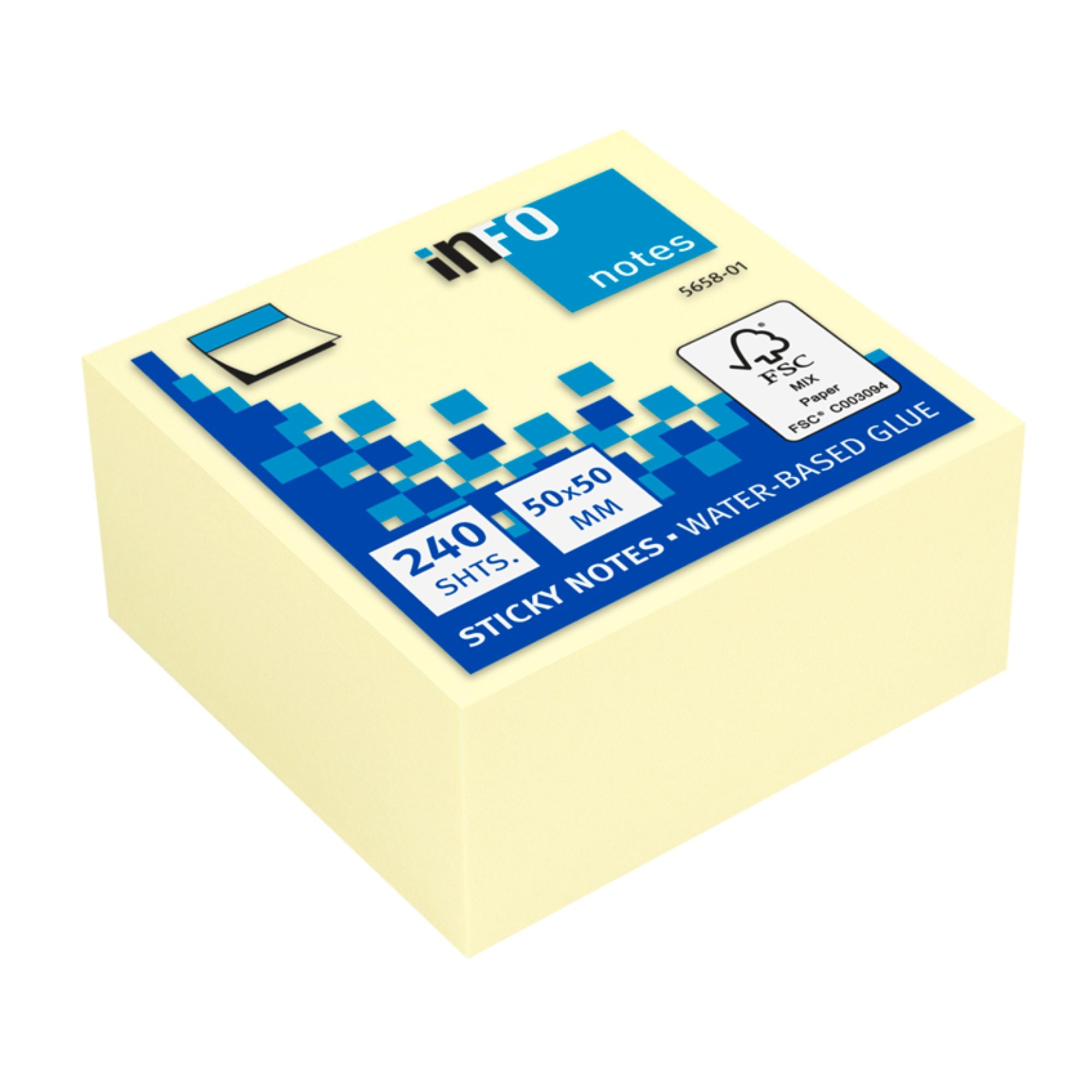 Kocka samolepilna Info, 50x50 mm, 240 listna