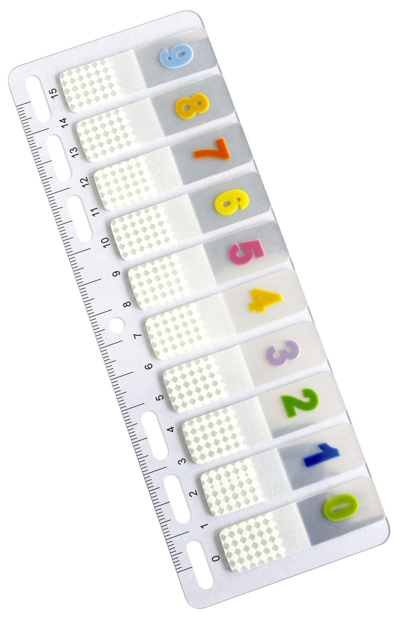 Označevalci samolepilni Info 8740, 12 x 44 mm, številke + ravnilo