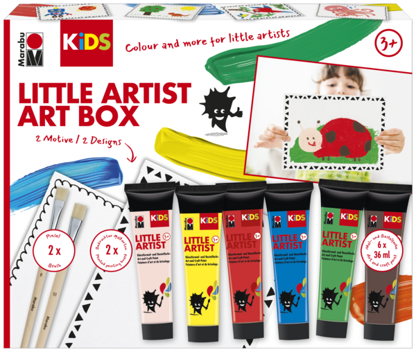 Barva Marabu KiDS, začetniški/napredni set Mali umetnik, 6 x 36 ml