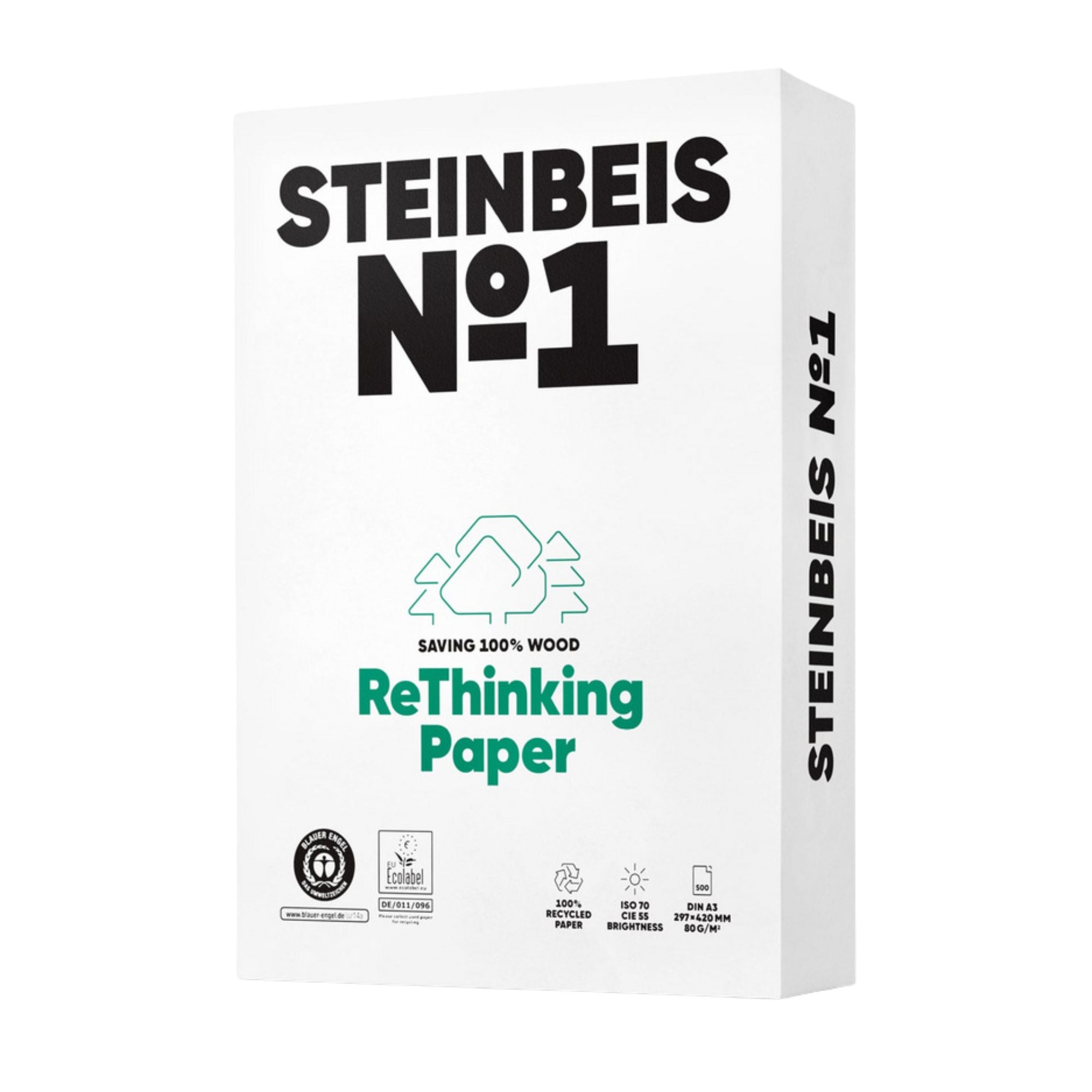 Papir Steinbeis No.1, recikliran A4, 80g, 500/1