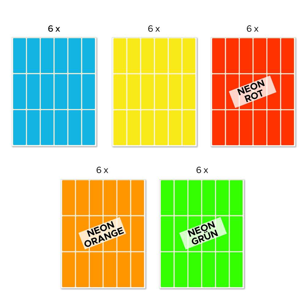 Etikete v več barvah Avery Zweckform 51047, 50 x 19 mm