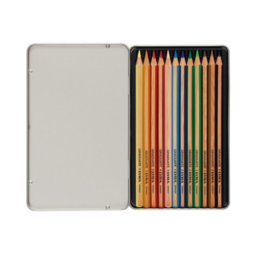 Barvice Lyra L2871120 Graduate, v kovinski škatli, 12/1