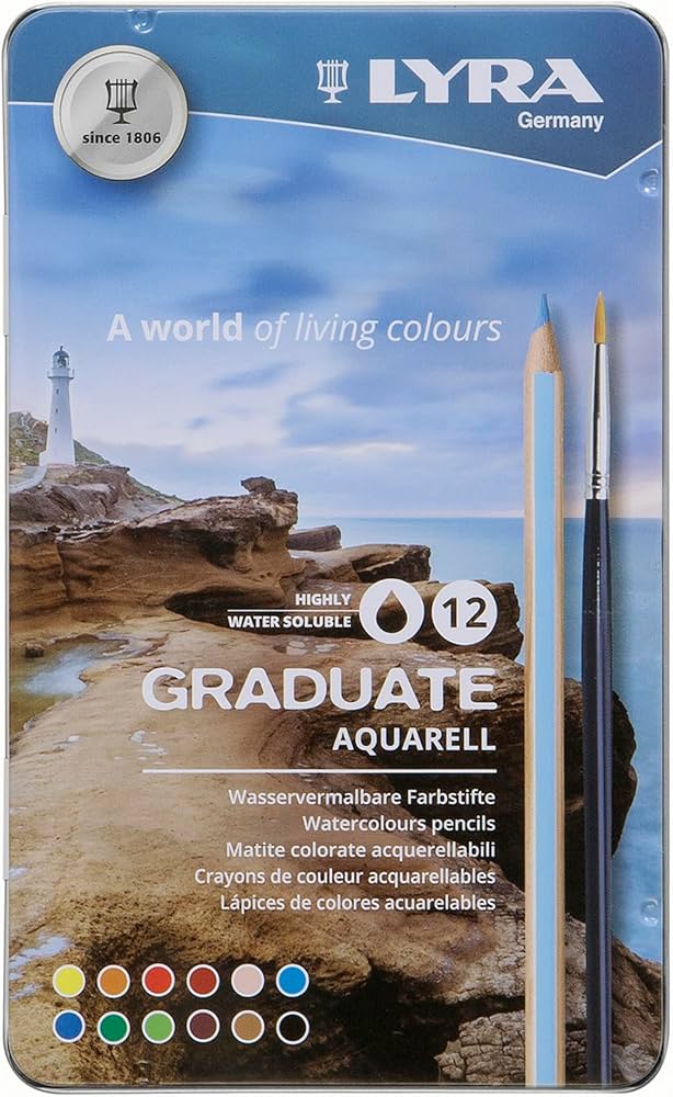 Barvice akvarelne Lyra L2871120 Graduate Akvarel, v kovinski škatli, 12/1