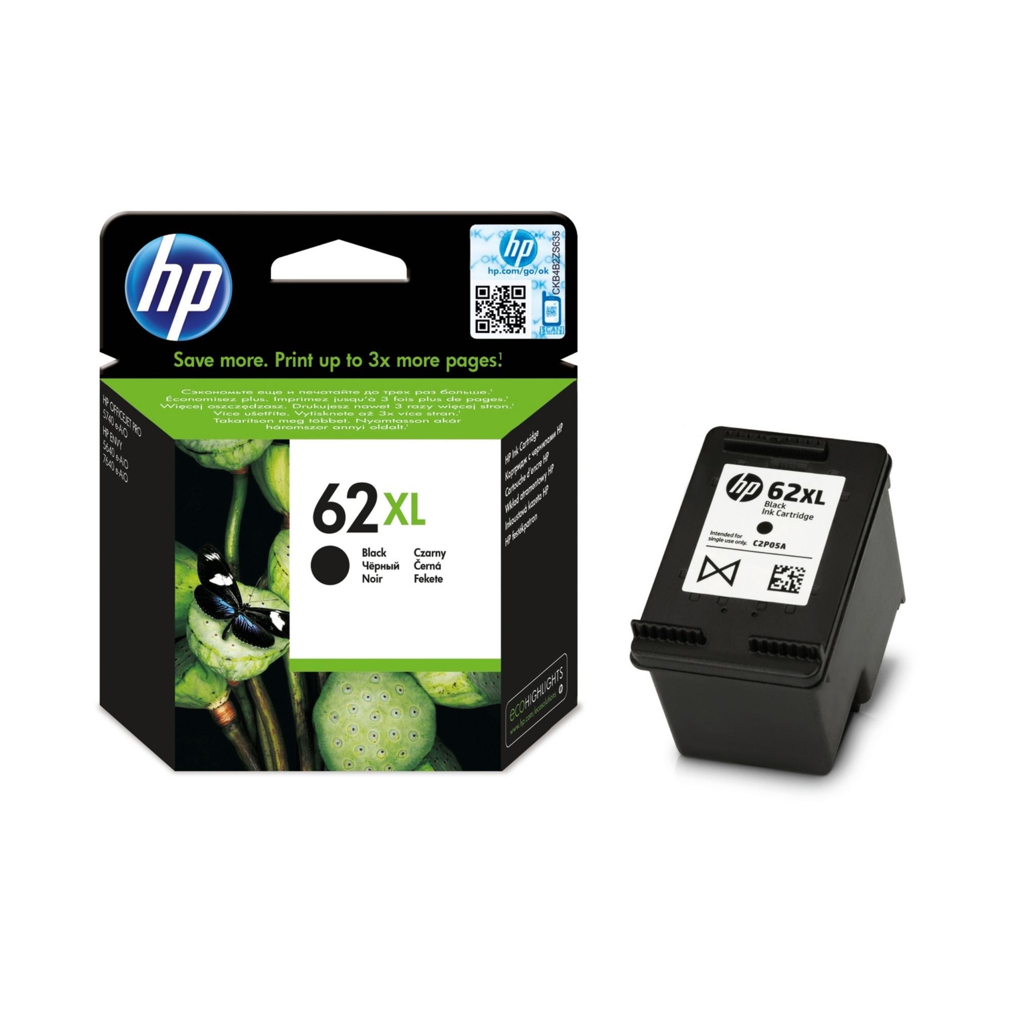 Črnilo HP C2P05AE, črno