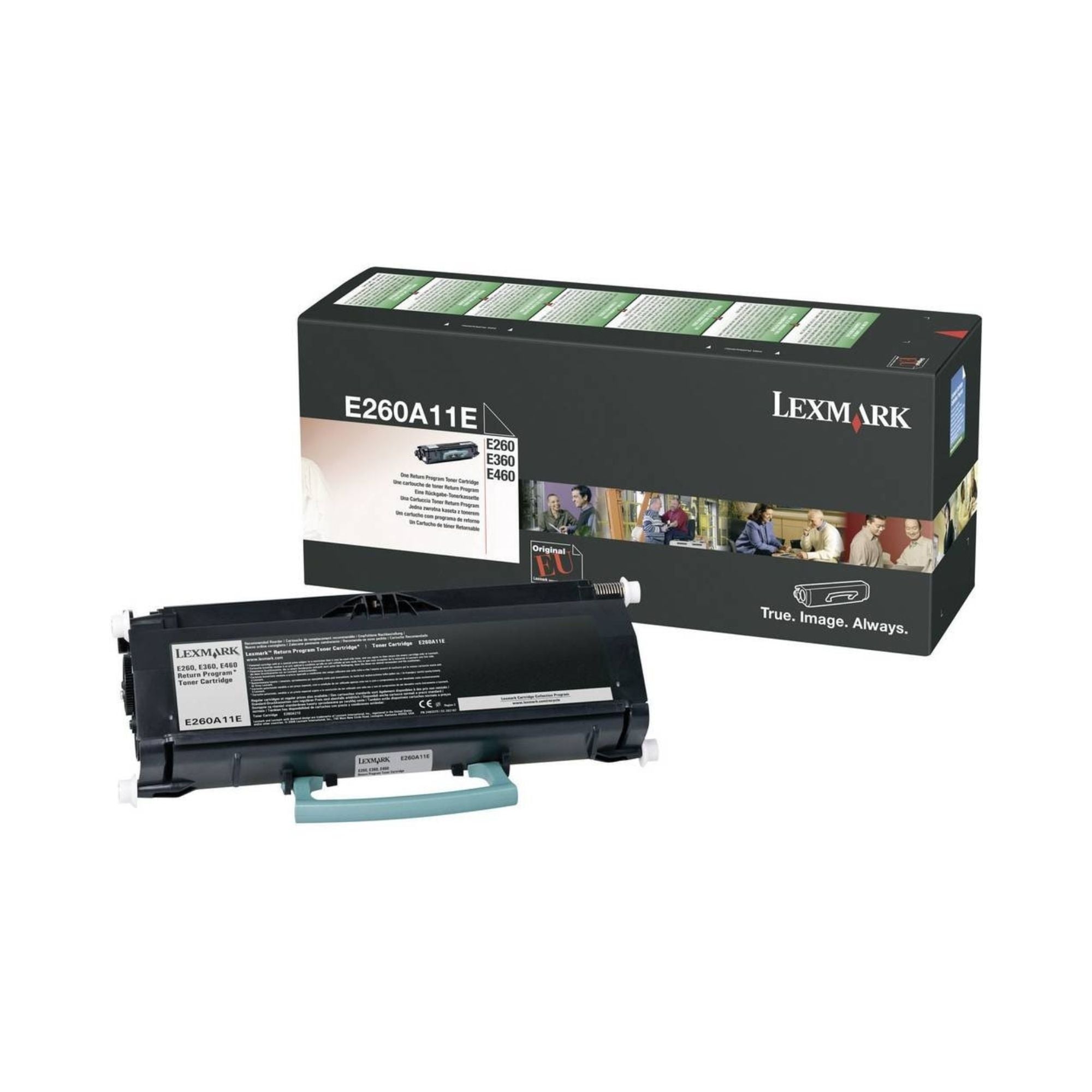 Toner Lexmark E260A11E, črn