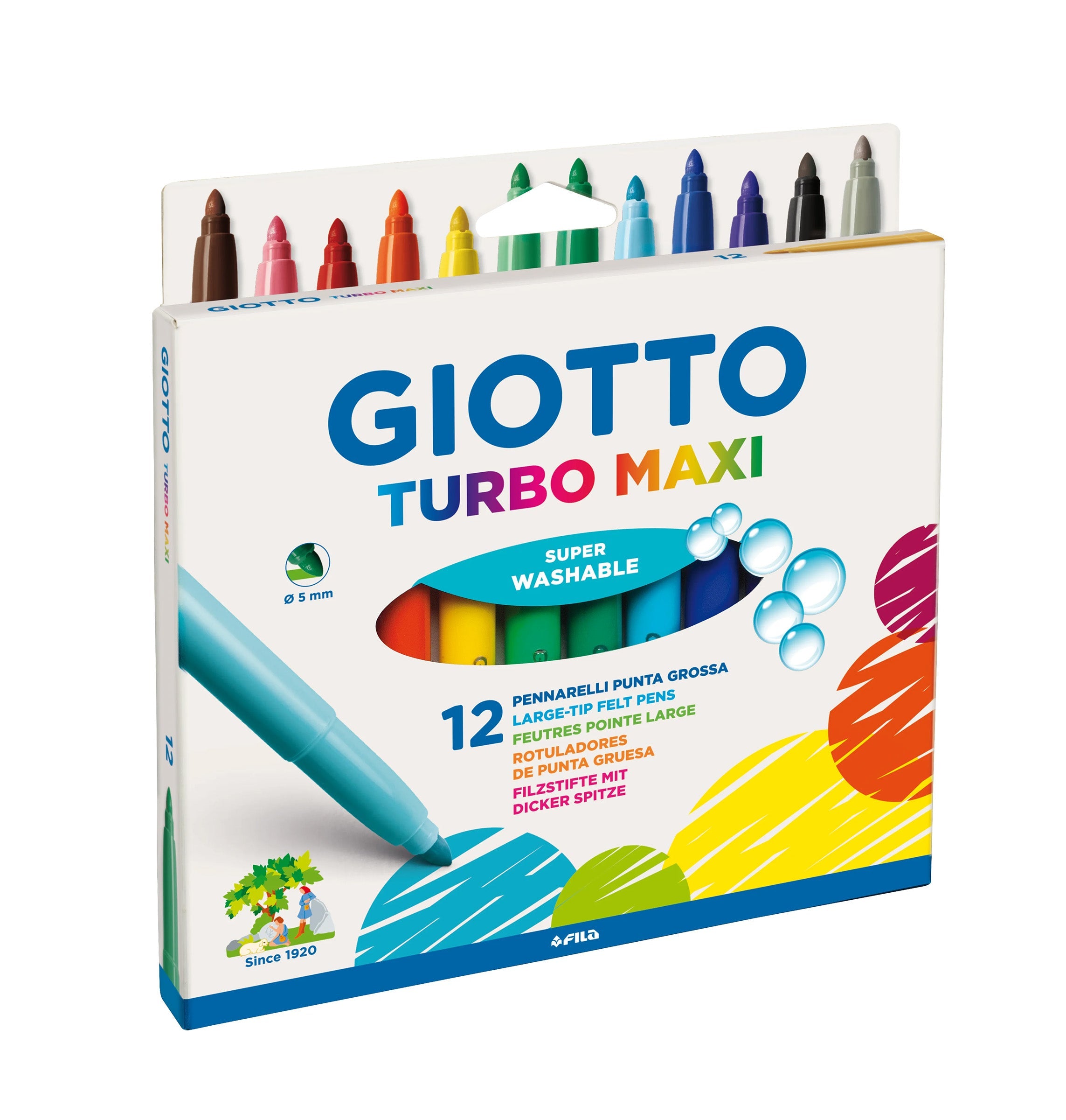 Flomastri Giotto Turbo Maxi, 5 mm, 1/12