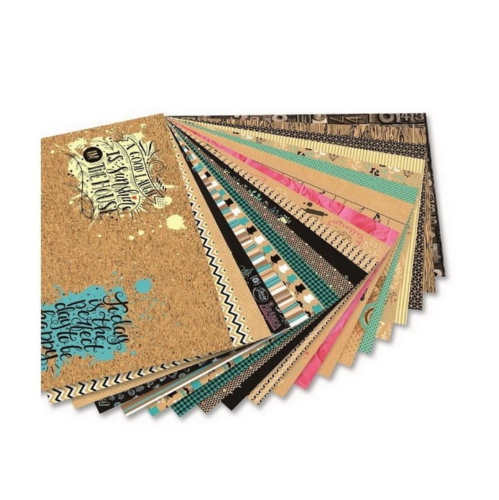 Papir strukturiran Folia Downtown 48549, sortirane barve, 20/1