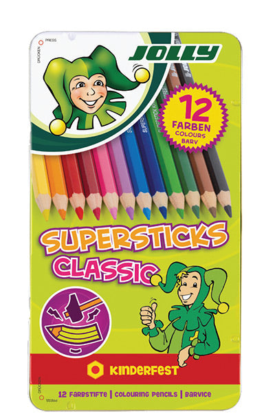 Barvice 3000/12 Kinderfest Jolly, kovinska škatla