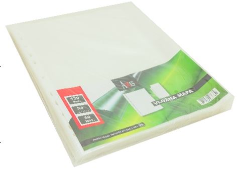 Mapa vložna PP A4 Axis 130/90 mic, sijaj, zavitek/kos