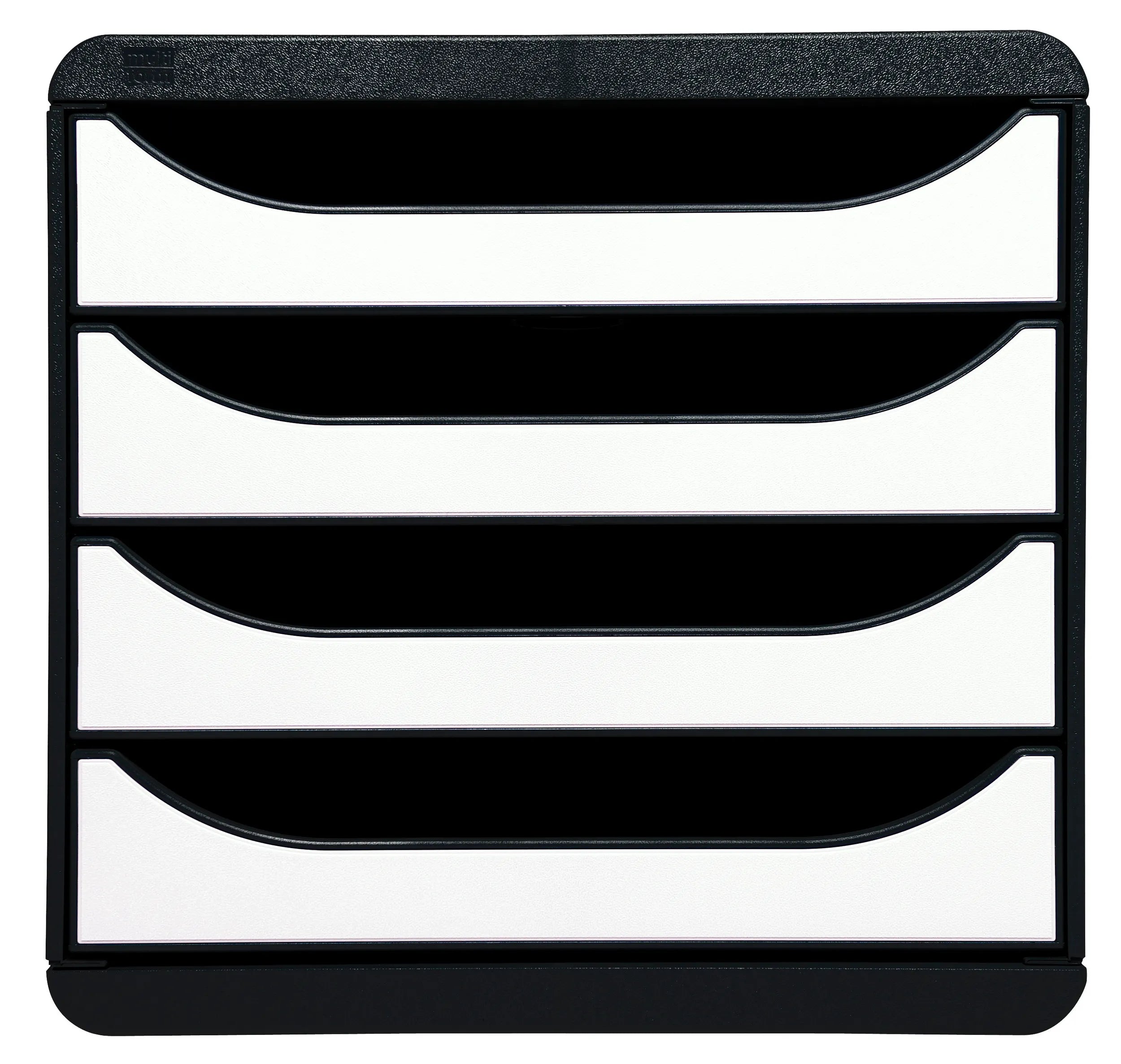 Predalnik Multiform Big-Box Glossy, 1/4, črn / črn ali bel