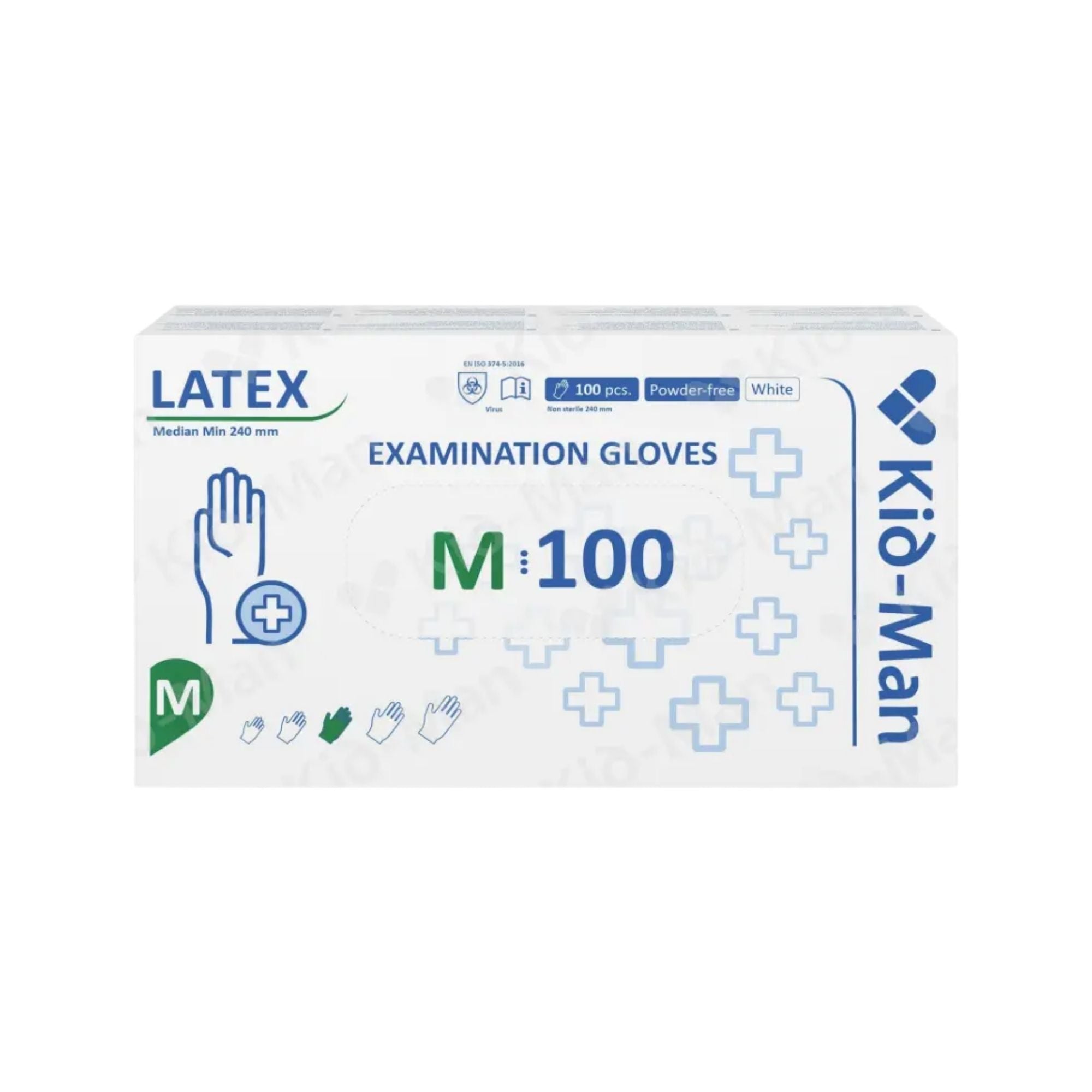 Rokavice, latex, nepudrane, 100/1