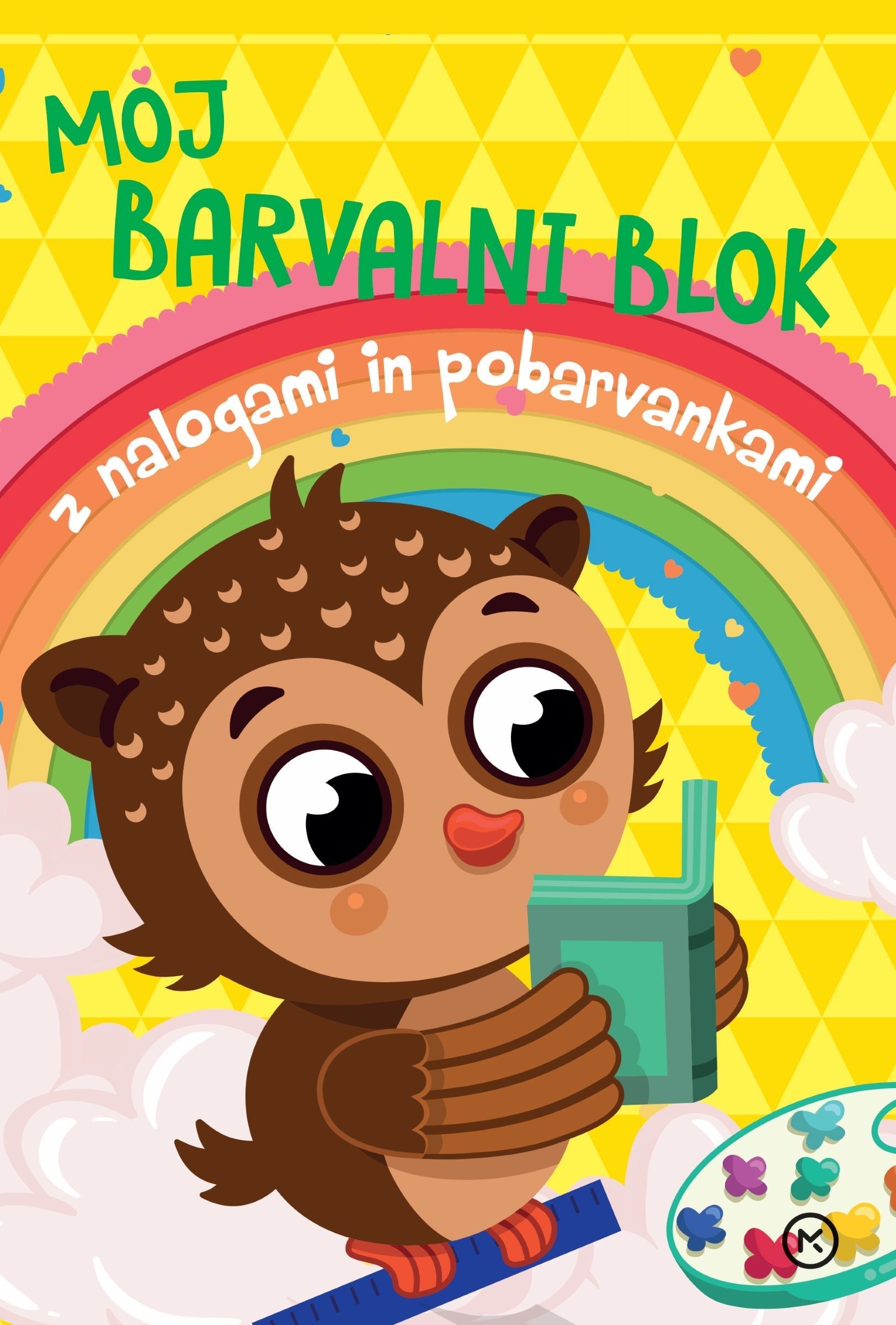 Moj barvalni blok Sovica z nalogami in pobarvankami