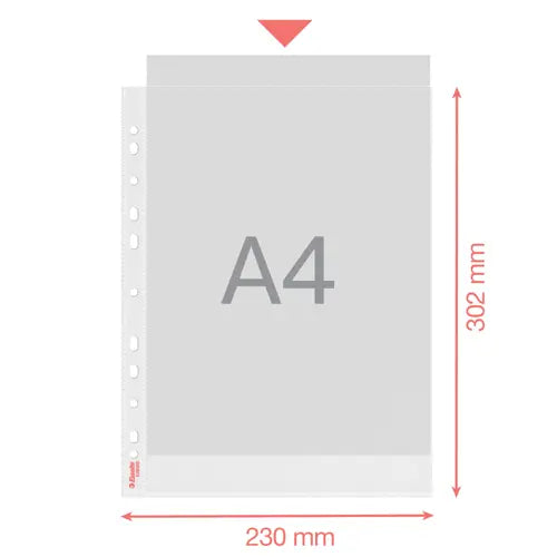Mapa vložna PP A4 Esselte, 90 mic, sijaj, 50 kosov