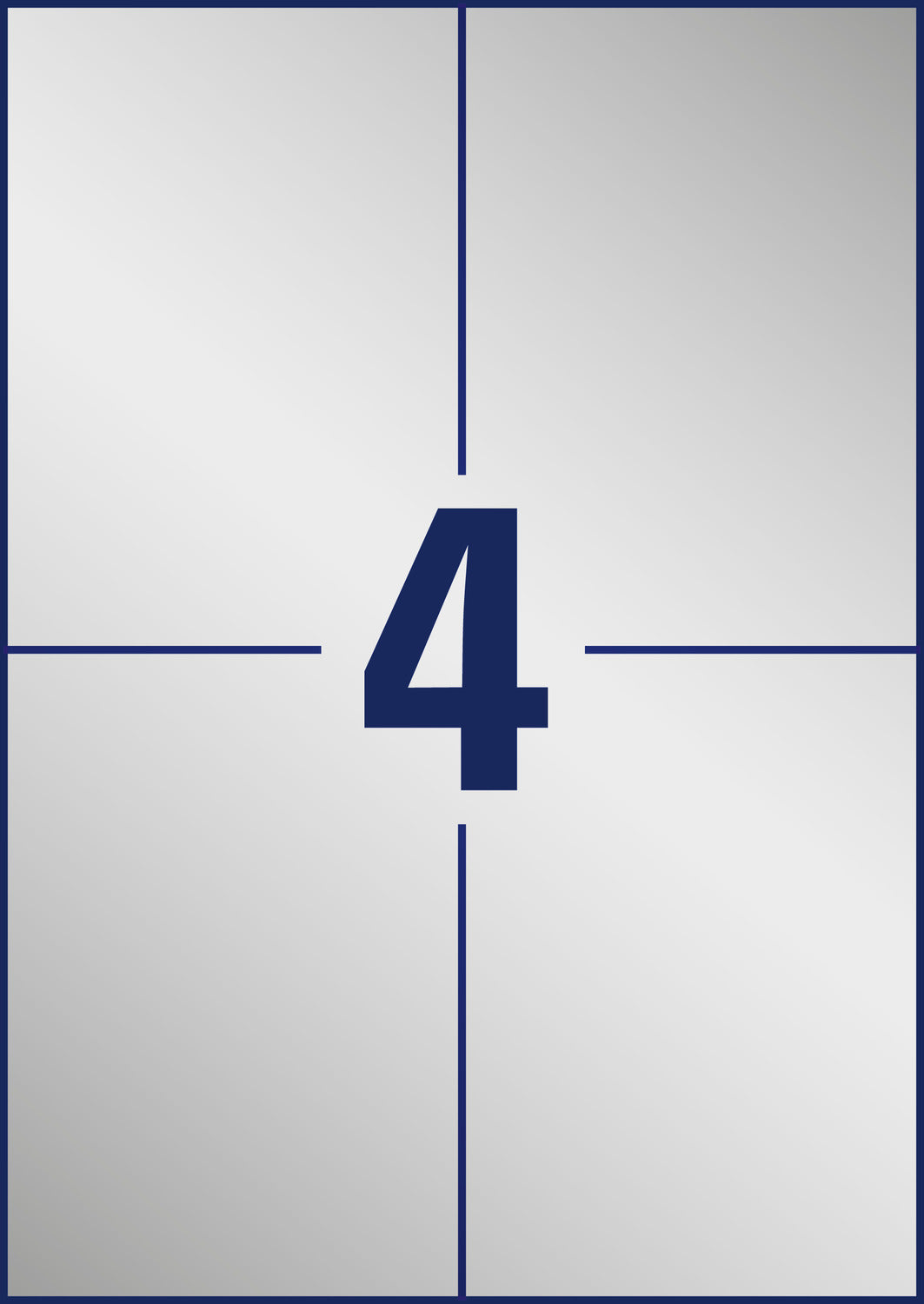 Etikete poliestrske srebrne zelo odporne Avery Zweckform L6134-20, 105 x 148 mm