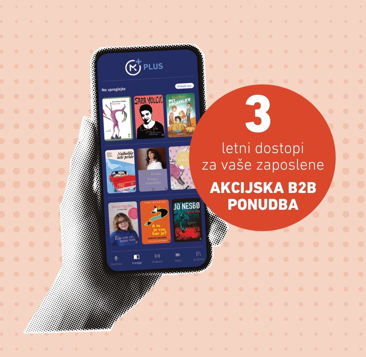 Mladinska knjiga PLUS za podjetja - letna naročnina na digitalno knjižnico: 3 DOSTOPI