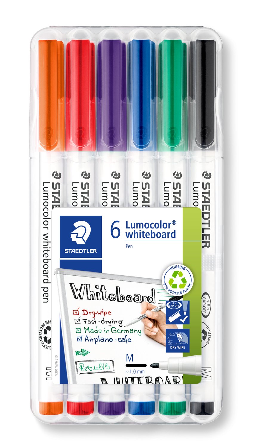 Marker za belo tablo Staedtler Lumocolor 301 WP6, piši-briši, 6/1