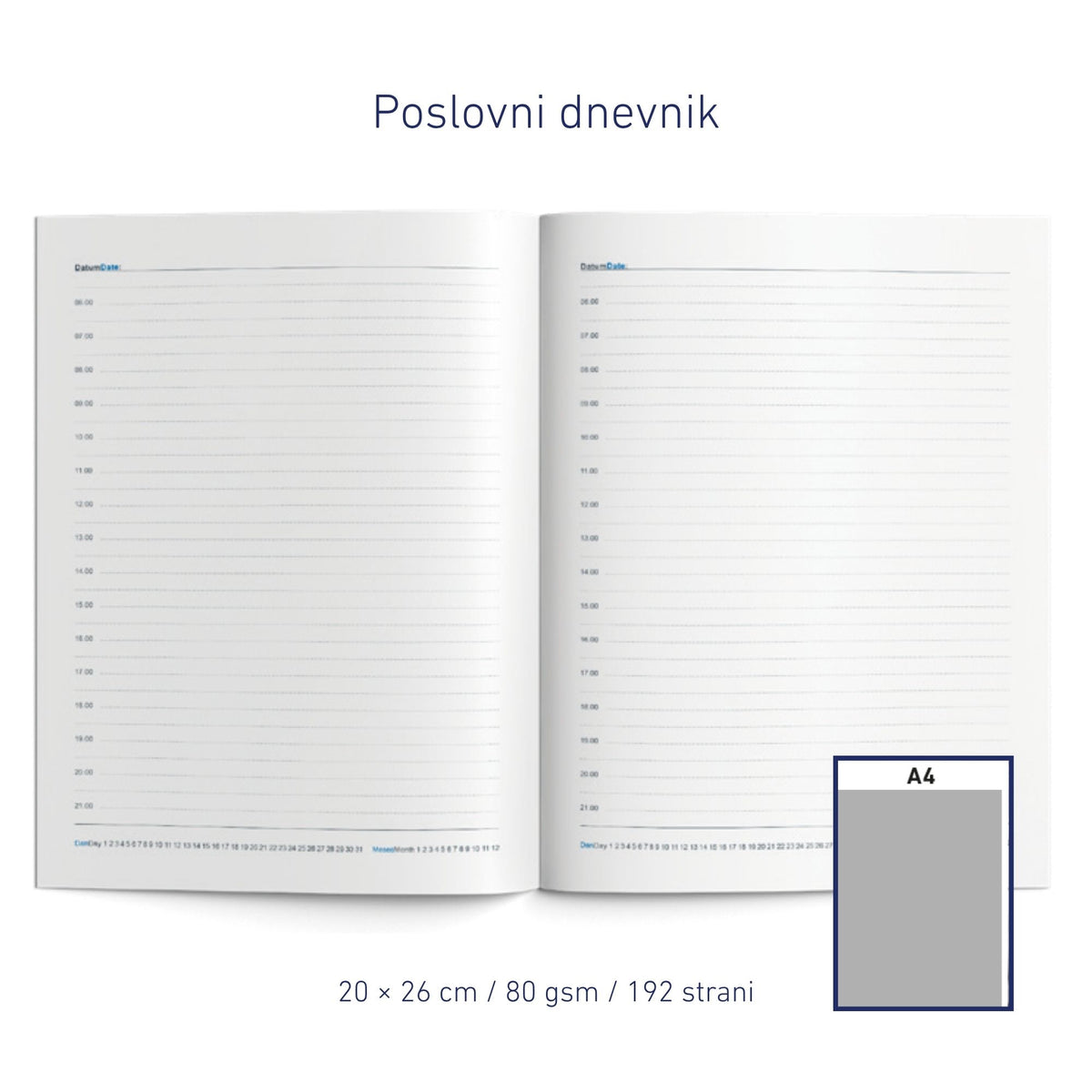 Poslovni dnevnik, srebrn