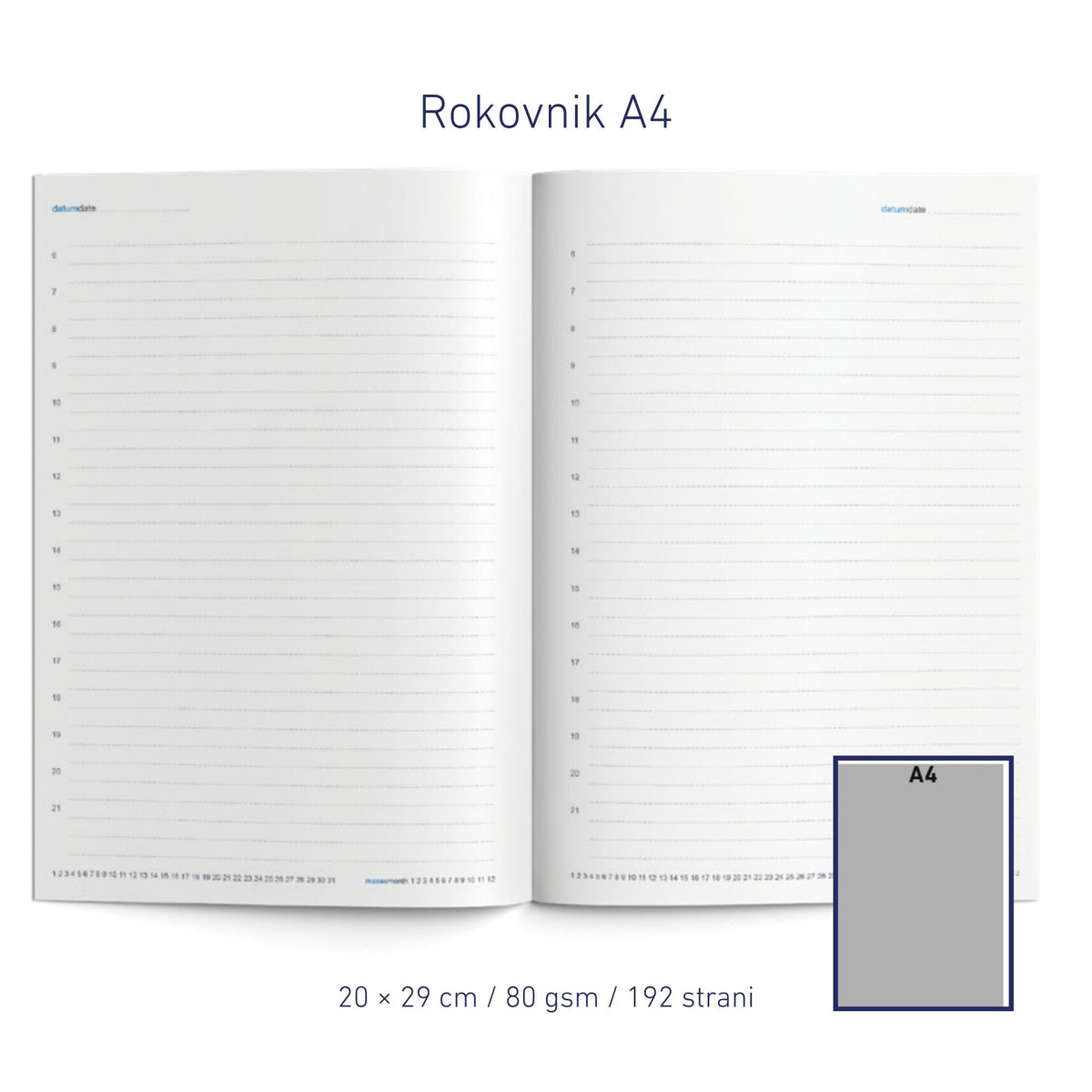 Rokovnik Reina A4