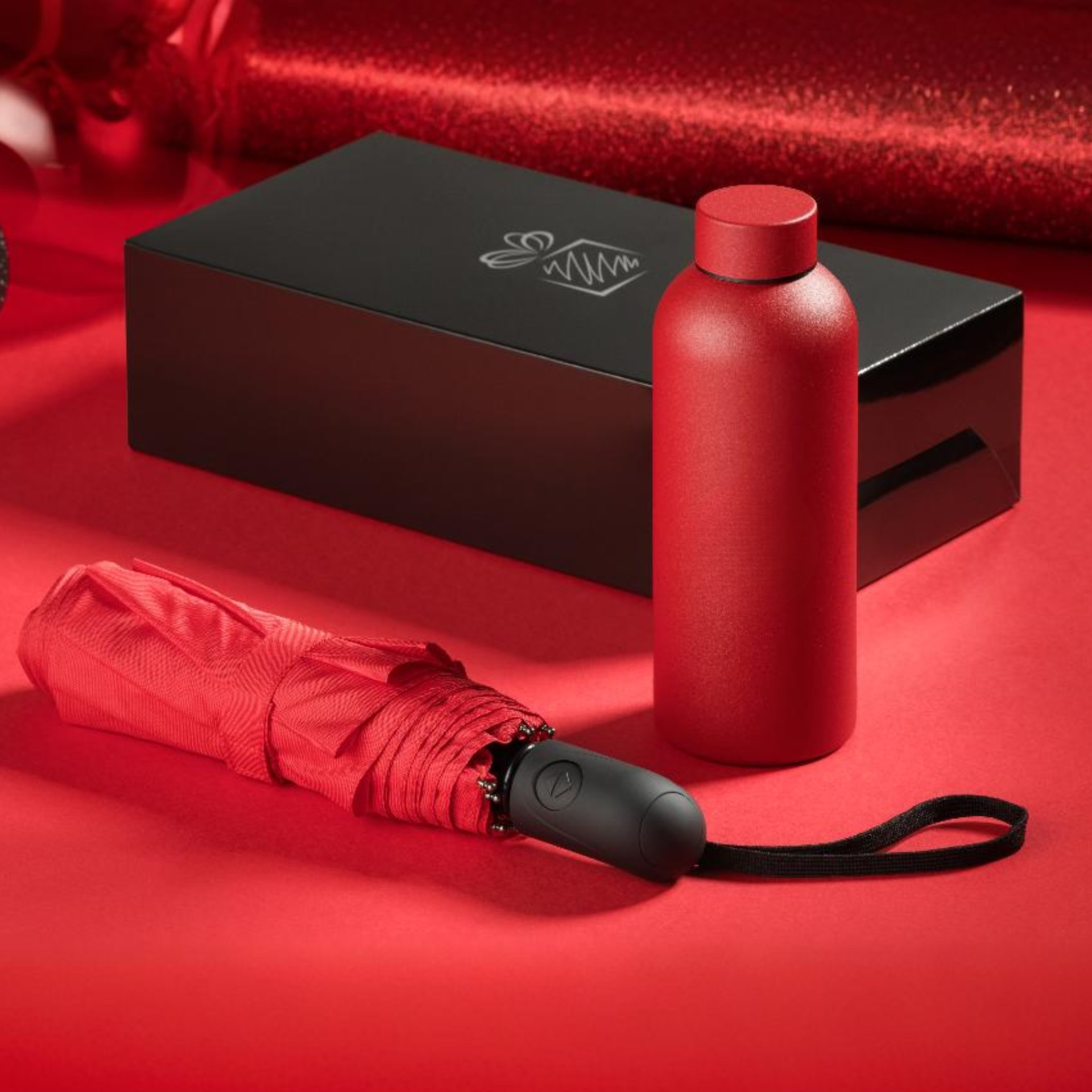 Dežnik Cambridge & steklenica Termo Nordic