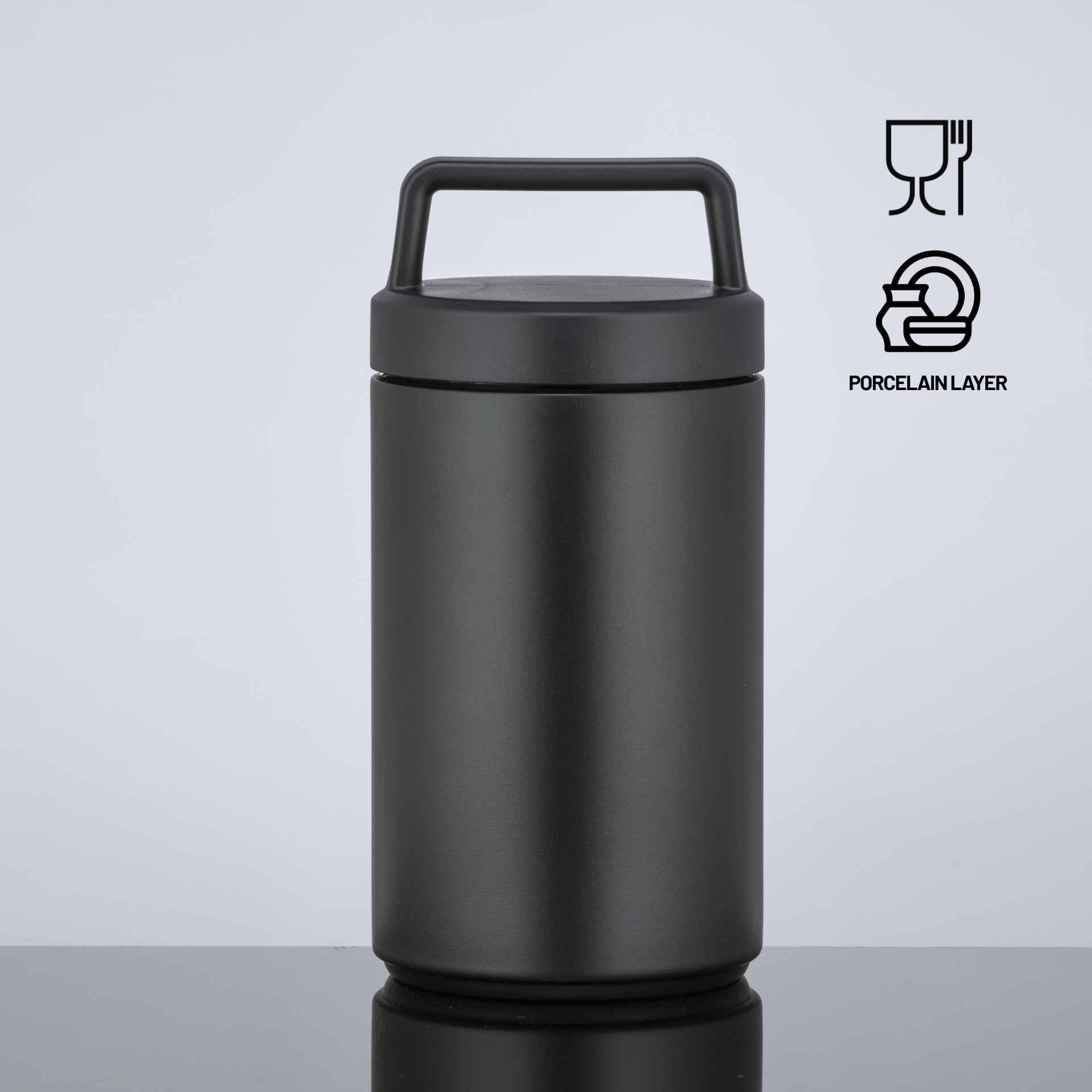 Posoda za hrano Nordic, nerjaveče jeklo POSCO, bakrena izolacija, porcelanasta prevleka, 800 ml