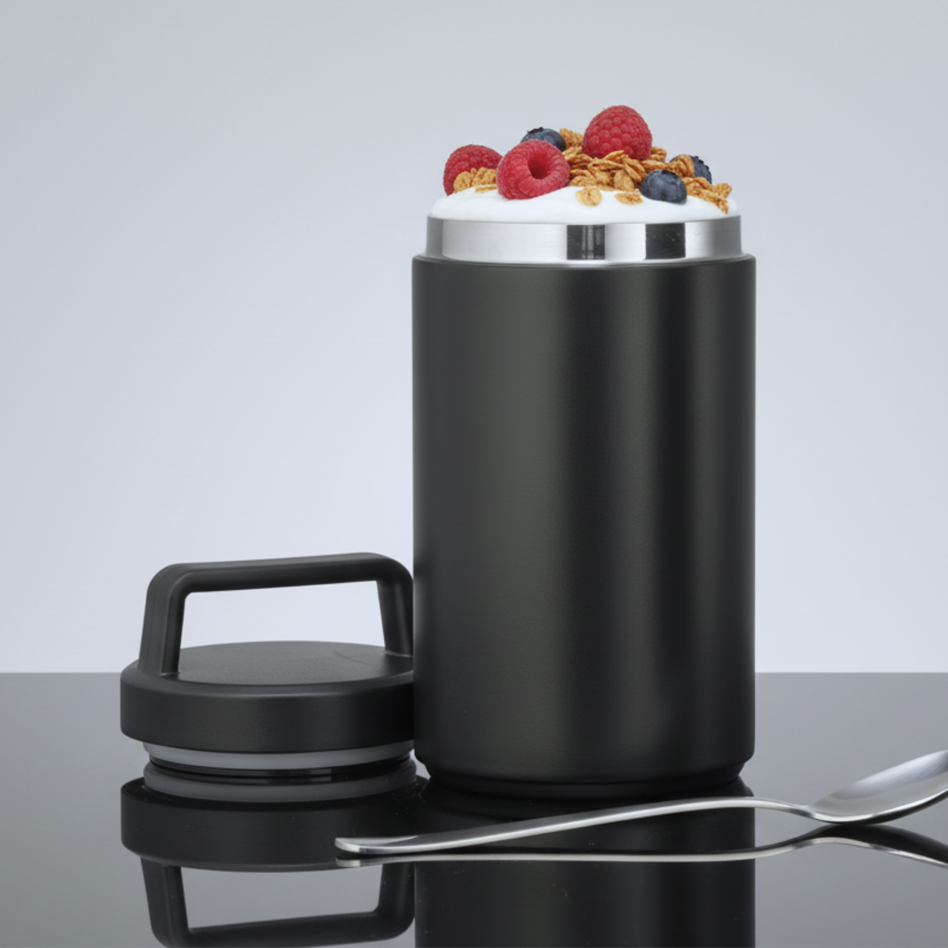Posoda za hrano Nordic, nerjaveče jeklo POSCO, bakrena izolacija, porcelanasta prevleka, 800 ml