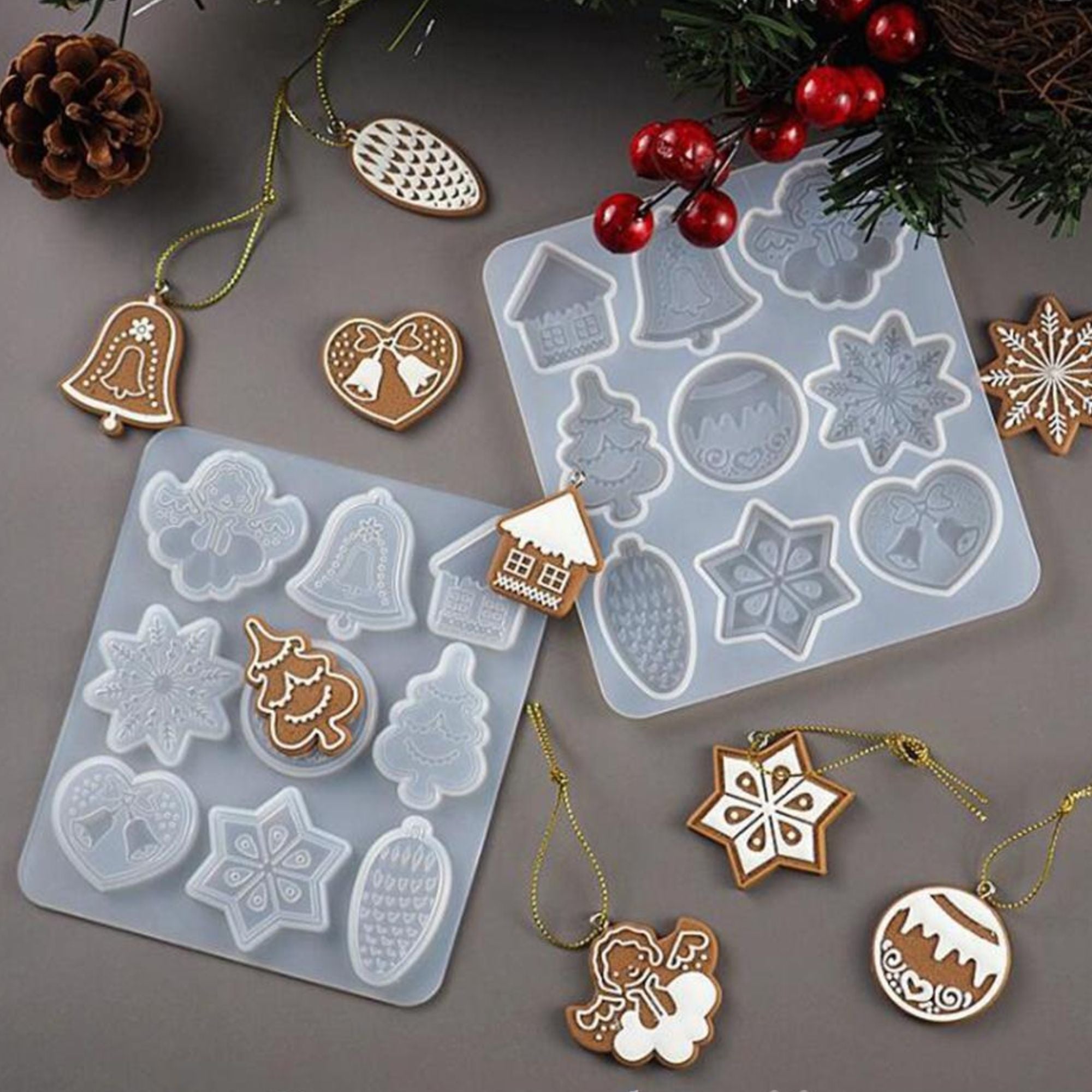 Kalup za vlivanje Rayher, motiv božični obeski