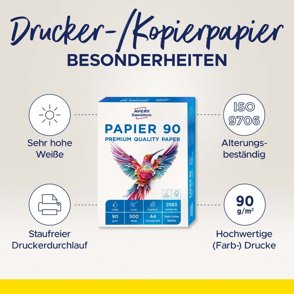 Papir bel večnamenski Avery Zweckform 2563 / 2566