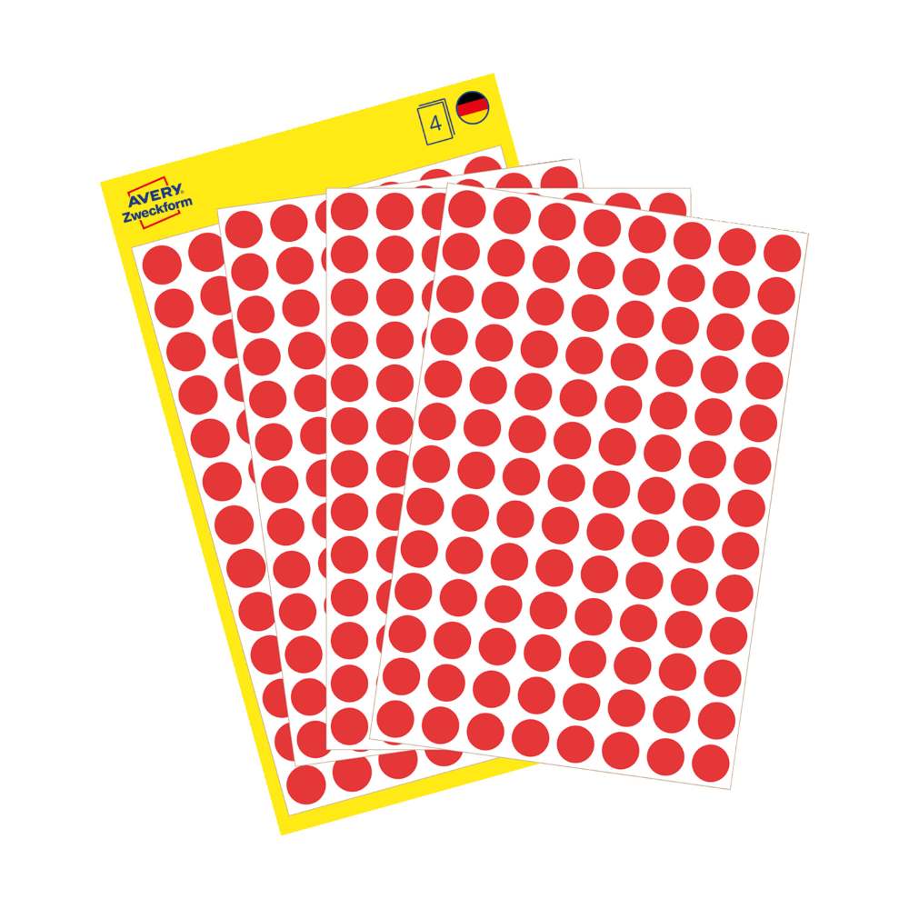Etikete papirne barvne okrogle markirne Avery Zweckform