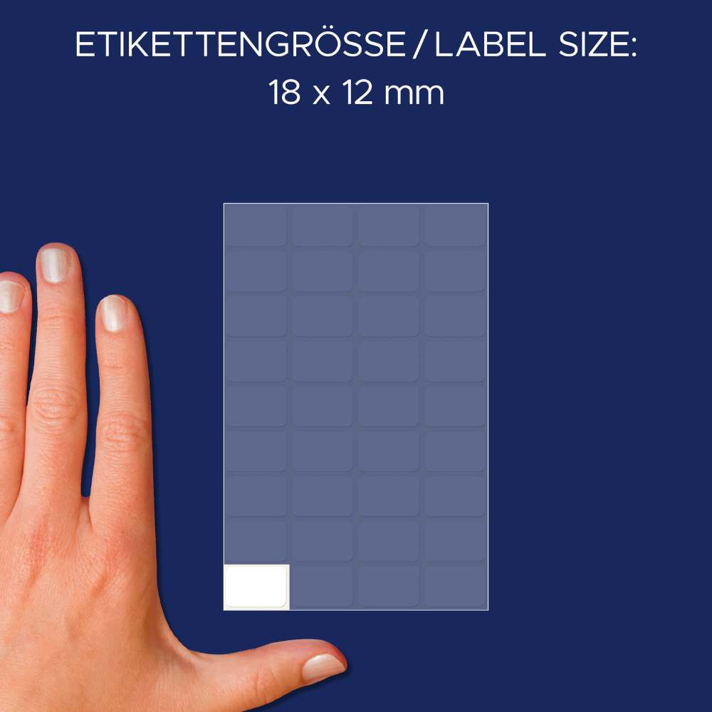 Etikete papirne bele za označevanje Avery Zweckform 3042, 18 x 12 mm