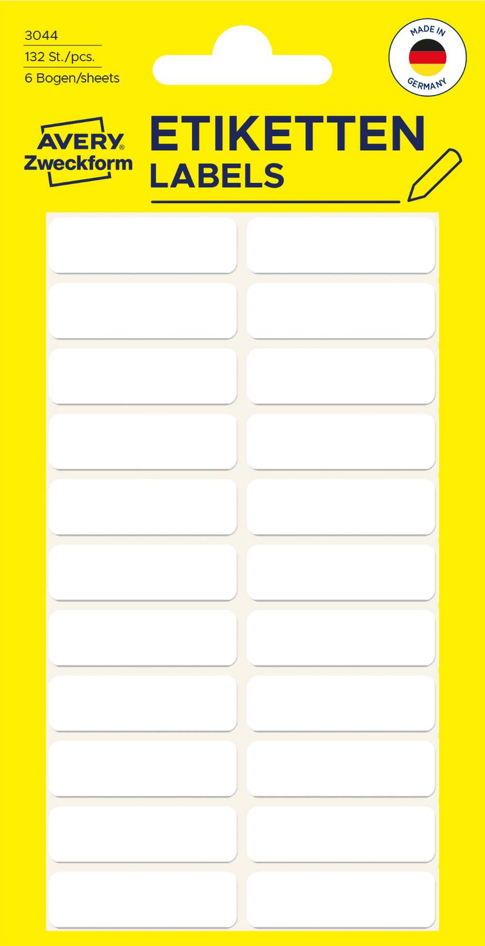 Etikete papirne bele za označevanje Avery Zweckform 3044, 32 x 10 mm